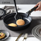CAROTE 20pcs Pots and Pans Set Non Stick, Nonstick Cookware Set, Dishwasher/Oven/Fridge Safe Pots and Pans, Removable Handle RV Oven Safe Cookware, Induction Kitchen Set, Black