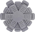BYKITCHEN Pan Pot Protectors, Larger & Thicker Pan Protector with Stars, Set of 12 and 3 Different Sizes, Gray Pot Separator Pads for Stacking and Protecting Your Cookware
