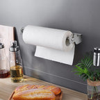 ZUNTO Paper Towel Holder Cabinet Door or Under Cabinet, Self Adhesive Big Roll Holder Wall Mount, Stainless Steel
