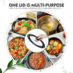 Ydeapi Universal Lid for Pots, Pans and Skillets, Pot Lid With Heat Resistant Silicone Rim and Tempered Glass,Fits 6.5", 7", 8" Diameter Pots and Pans