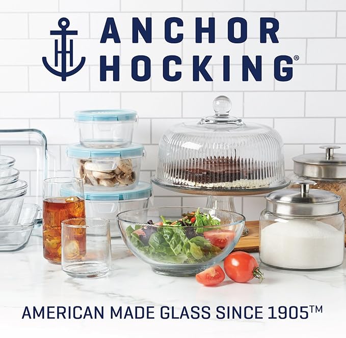 Anchor Hocking Batter Bowl, 2 Quart Glass Mixing Bowl