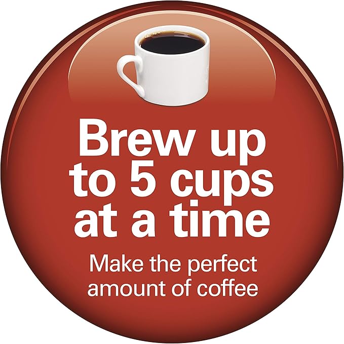 Hamilton Beach 5 Cup Drip Coffee Maker with Easy FrontFill Basket, Compact Design, Programmable Clock, Glass Carafe, Auto Pause and Pour, Black & Stainless Steel (46111)