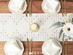 FEXIA Boho Table Runner with Tassels 72 Inches Long for Home Decor Room Decor Farmhouse Rustic Macrame Table Runners for Dining Bedroom Bridal Shower(12x72 Inches)