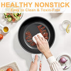 Dezin Hot Pot Electric Upgraded, Non-Stick Sauté Pan, Rapid Noodles Electric Pot, 1.5L Mini Portable Hot Pot for Steak, Egg, Fried Rice, Ramen, Oatmeal, Soup with Power Adjustment