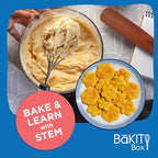 BāKIT Box Hexagon Honeycomb Sugar Cookie Decorating Kit – STEM Baking Gift for Kids Ages 5–12, Homeschool Geometry & Bee Habitat Activities, Educational Cookie Kit for Boys & Girls