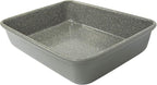 casaWare 8 x 6 x 1.75-Inch Toaster Oven Ultimate Series Commercial Weight Ceramic Non-Stick Coating Pan (Silver Granite)