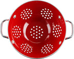 Calypso Basics by Reston Lloyd Powder Coated Enameled Colander, 1.5 Quart, Red