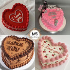 Heart Shaped Cake Pans 8 Inch – Set of 2 Nonstick Silicone Heart Cake Pan for Baking, Oven & Microwave Safe Molds – Durable, Easy-Clean Matte Surface - Grade Novelty Shaped Cake Pans (Pink)