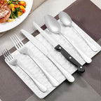 8 Pcs Forks and Spoons Silverware Set, Food Grade Stainless Steel Flatware Cutlery Set for Home, Kitchen and Restaurant, 4 Dinner Fork(8") and 4 Teaspoon(6.7"), Mirror Polished, Dishwasher Safe