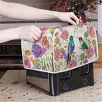 JEOCODY Hummingbird Toaster Cover With Handle - 2 Slice Appliance Cover for Bread Maker, Kitchen Small Appliances - Universal Size for Microwave Toaster Oven, Dustproof