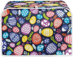 JEOCODY Easter Toaster Cover Egg Print Toaster Covers 2 Slice Wide Slot Dustproof Fingerprint Protectors and Greasy Protection Anti-sputtering Machine Washable Women Gift