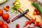 Zyliss Soft Skin Peeler – Ultra-Sharp Stainless Steel Blade for Tomatoes, Peaches & More – Ergonomic Wheatstraw Handle – Built-in Eye Cutter & Safety Cover – Dishwasher Safe – Fruit & Veggie Peeler
