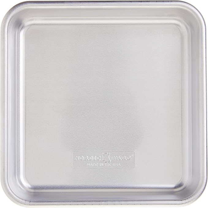 Nordic Ware - 47500 Nordic Ware Naturals Aluminum Commercial 8" x 8" Square Cake Pan, 8 by 8 inches, Silver