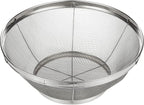 Juvale Stainless Steel Fine Mesh Strainer - Durable Rust-Resistant Mesh Colander - Ergonomic Handle Rice Colander - Ultra-Fine Flour Sifter - Dishwasher Safe with Stable Design - 11 in x 4 in, Silver