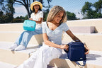 PackIt Freezable Classic Lunch Box, Blue Sky, Built with EcoFreeze Technology, Collapsible, Reusable, Zip Closure With Zip Front Pocket and Buckle Handle, Perfect for School Lunches