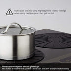 Lazy K Induction Cooktop Mat - Silicone Fiberglass Scratch Protector - for Magnetic Stove - Non Slip Pads to Prevent Pots from Sliding During Cooking_ Black (7.8inches)