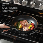 CAROTE 19Pcs Pots and Pans Set Non Stick, Cookware Set Detachable Handle, Nonstick Induction Kitchen Sets Non Stick with Removable Handle, RV Cook Ware, Oven Safe, Black