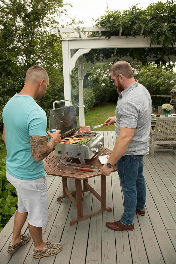 Cuisinart 10-Piece Premium Grilling Set, Grill Accessories Stainless Steel BBQ Tools, Storage Tote for Spatula, Tongs, Grill Brush, and More, Perfect for BBQ, Cookouts, Camping, Tailgates
