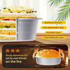Beasea Mini Pie Pans with Lids, 120 Pack 4 Inch 8oz Disposable Mini Cake Pans Creme Brulee Aluminum Foil Pie Tart Ramekins Tins Silver Small Individual Round Containers Oven Safe for Baking