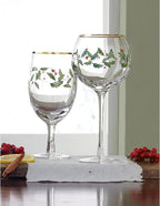 Lenox 849606 Holiday 4-Piece Iced Beverage Glass Set, Christmas Dinnerware, Hosting
