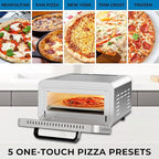 Kenmore indoor pizza oven - personal countertop electric ovens for home kitchen & restaurant, cook solo large 12” nonstick Pizzas horno de