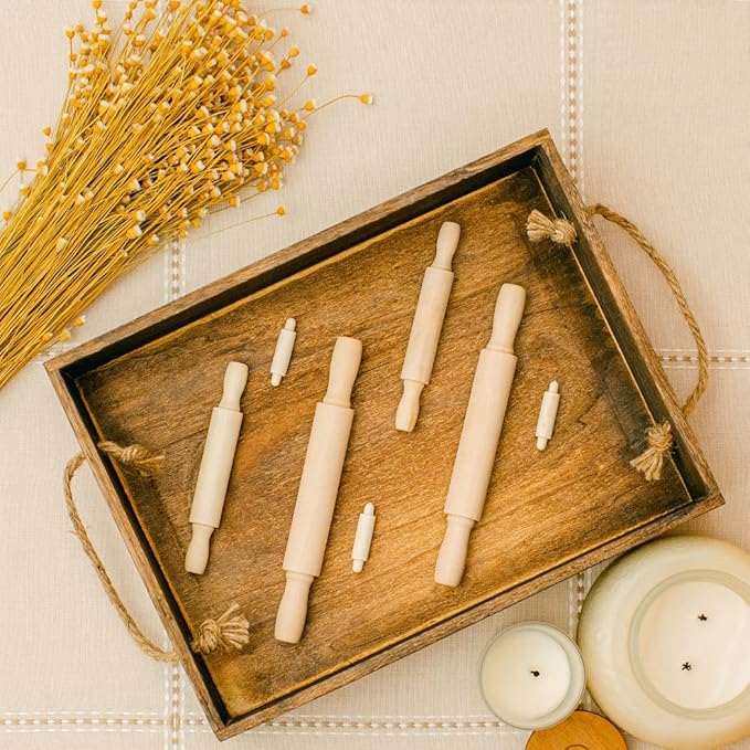 Wooden Mini Rolling Pin, 1-1/2 inches, Pack of 50, Perfect for Scrapbook Projects, Miniatures, Party Decor, and Crafts, by Woodpeckers