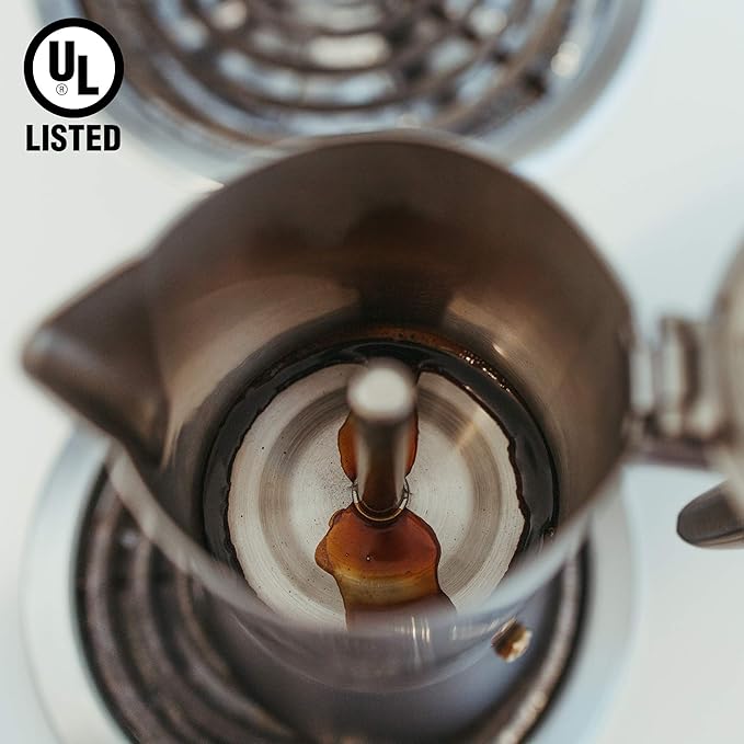 GROSCHE Milano Steel | 6 Espresso Cup | Stovetop Espresso Maker: Stainless Steel Moka Pot for Greca, Induction, Electric & Gas Stoves | Dishwasher Safe Stovetop Espresso Maker Moka Pot