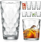 Home Essentials & Beyond Glassware Drinking Glasses Set Of 8 4 Highball (17 oz.) Kitchen Glasses | 4 (13 oz.) Rocks Glass Cups for Water, Juice and Cocktails.
