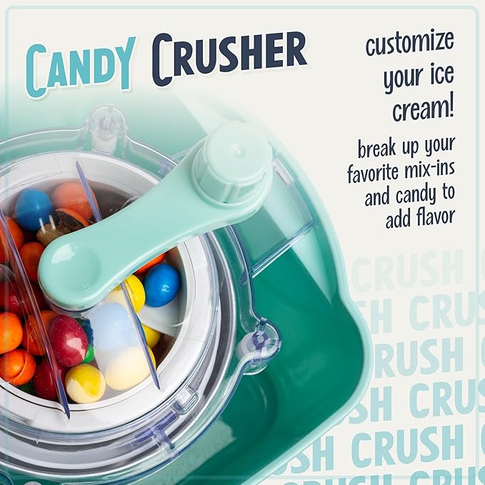 Nostalgia Electric Ice Cream Maker - Old Fashioned Soft Serve Ice Cream Machine Makes Frozen Yogurt or Gelato in Minutes - Fun Kitchen Appliance - Modern Style - Aqua - 2 Quart