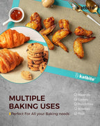 Katbite Silicone Baking Mat Colorful Collection - Set of 3: 2 Half Sheets Mats (11 5/8" x 16 1/2") + 1 Quarter Baking Sheet, Reusable & Nonstick Bakeware Mats for Cookies, Macarons, Bread (Dark Blue)