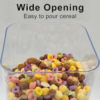 Cereal Dispenser Countertop, Cereal Containers Storage, 5L Organization and Storage Containers for Kitchen, Snack Dispenser for Rice, Grains, Nuts, Dry Food, Oatmeal, Pet food, White, 3Pc