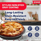 Baking Set – 10 Piece – Deluxe Non Stick Black Coating Inside and Outside – Carbon Steel Bakeware Set – PFOA PFOS and PTFE Free by Bakken