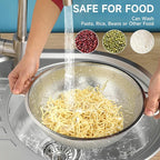 Colander for Kitchen, 5QT, Stainless Steel Colander Strainer with Handle for Fruits Vegetables Cooking Food, Dishwasher Safe