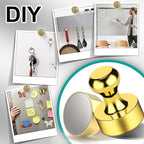 Tiergrade Metallic Magnets, Refrigerator Magnets, 60 Pack Gold Magnetic Push Pins, Strong Fridge Magnets, Multi-use Whiteboard Magnets Perfect for Kitchen Office Classroom