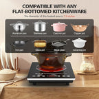 Single Burner Electric Cooktop 1800W - 110V Electric Stove Top Burner Portable Stove with Touch Control 9 Power Level - Induction Cooktop with Child Safety Lock Timer for Home Camping