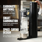 The Fritaire Fizze Soda Maker Machine, Premium OmniFizz Sparkling Water Maker, Seltzer & More, Soda Stream Machine for Home, Water Carbonator, Fizz Infuser (CO2 Cylinder Not Included), Black