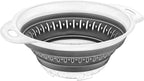 Collapsible Colanders (Strainers) for Fruit Vegetable Food Sizes 8" - 2 Quart (grey)