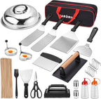 PARGRILL 128 PCS Griddle Accessories Kit - Premium Flat Top Grill Accessories Set for Blackstone & Camp Chef, Stainless Steel BBQ Tool Utensils Gift Grilling Set for Lover Outdoor Men Women dad