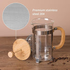 2.6 Inch Filter Parts for 350ml French Press 3 Pieces Stainless-Steel Set Containing Spiral Disk, Small Coffee Press Mesh Screen for Sivaphe 12 oz French Press