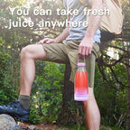 Smoothie Blender Personal Size Juicer 17oz Big Capacity USB-C Rechargeable (Light Sky Blue)