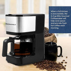 Elite Gourmet EHC9420 Automatic 5-Cup Brew & Drip Coffee Maker with Pause N Serve Reusable Filter, On/Off Switch, Water Level Indicator