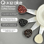 Coffee Scoop 1 Tablespoon Scoop Measuring Spoon for Ground Coffee 2 Pieces,Stainless Steel Small 1 Tbsp Coffee Spoons Measure Protein Powder Suger Bean,Short Handle Fits into Canisters.(1TBSP(15ML*2)