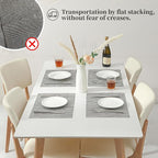 Leetaltree Silver Placemats Set of 4 - Heat Resistant Non-Slip Place mats for Dining Table, Washable Durable PVC Vinyl Woven Table Mats（Silver, 4）