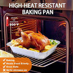 Aluminum Foil Pans 9x13 Disposable – 30 Pack Half Size Aluminum Foil Heavy Duty deep Steam Table Pan, Tin foil Turkey Sheets Tray Chafing Grill Accessories for Cooking, Baking, Storing, Food Prepping