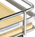LYNK PROFESSIONAL® Élite™ Pull Out Spice Organization for Cabinets - 6-3/8 inch Wide – Spice Rack for Inside Cabinets – Wood/Chrome - Sliding Spice Rack Organizer for cabinet – Spice Rack - 1 Tier