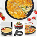 Springform Cake Pan Set of 3 (4, 7, 9 Inch) Round Leakproof Nonstick Cheesecake Pans with Removable Bottom Carbon Steel Bakeware