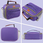 Genteen Lunch Box for Women Adults Girls - Insulated Small LunchBox Reusable, Zip Closure & Buckle Handle, Portable Cooler for Work, School, Travel (Purple)
