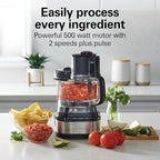 Hamilton Beach Stack & Snap Food Processor with Bowl Scraper, 10 Cup Capacity, Black, (Renewed) R70822