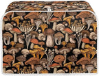 JEOCODY Mushroom Print Toaster Cover - Bread Maker Cover with Handle for Kitchen, Washable and Dust Protection