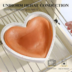 Silicone Heart Shaped Cake Pans 10 Inch Large Heart Cake Pan Nonstick Silicone Heart Molds for Baking (2 Pcs Set, Cream)